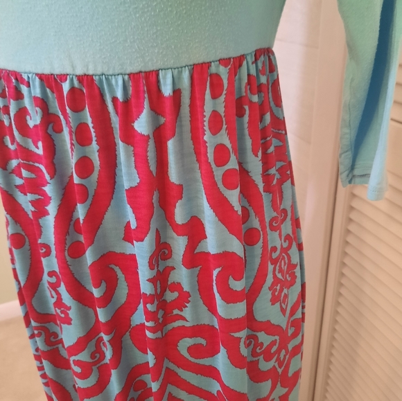 Pink blush stretchy maxi dress sz medium (bin 2) - Picture 5 of 6